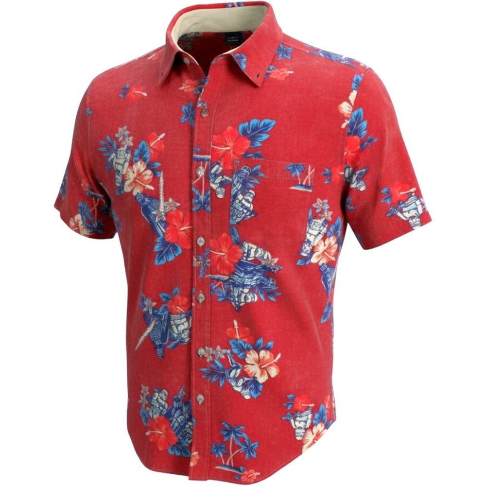 Star Wars Mens Red Floral Aloha Shirt Darth Vader Stormtrooper Size M Vintage